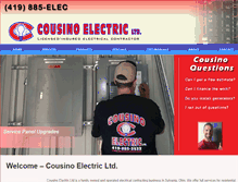 Tablet Screenshot of cousinoelectric.com